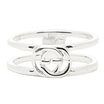 GUCCI グッチ　インターロッキングG　リング　１8号　スリム　シルバー　指輪 18号【GUCCI/グッチ】 インターロッキングG アラベスク リング